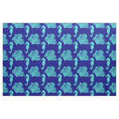 Türkisfarbenes Küstenmuster des Seepferds Stoff (Fat Quarter (45,7 x 55,9 cm))