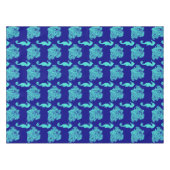 Türkisfarbenes Küstenmuster des Seepferds Tischdecke (Vorderseite (Horizontal))