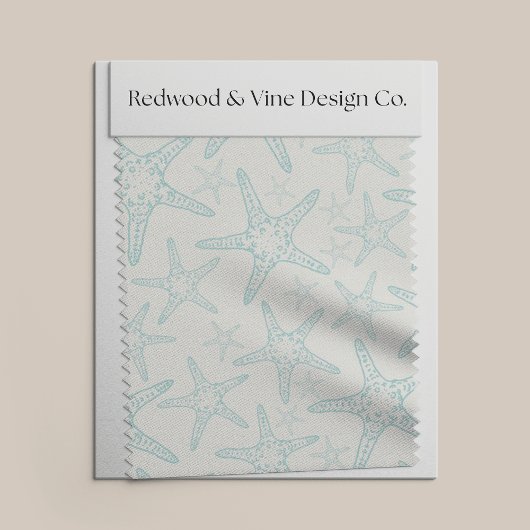 Türkisfarbenes Küstenmuster Stoff