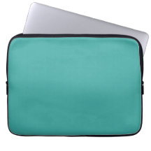 Türkisfarbenes Laptop-Etui mit schwarzer Trimmlist