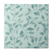 Türkisfarbenes Leaf-Muster Fliese (Vorderseite)