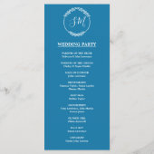 Türkisfarbenes Lila Wasserfarbenleder Hochzeitsfei Programm (Rückseite)