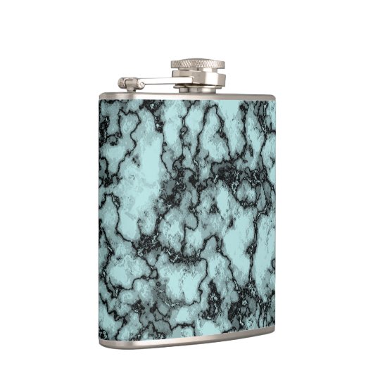 Türkisfarbenes Marmormuster Flachmann (Rechts)