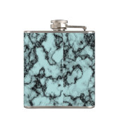 Türkisfarbenes Marmormuster Flachmann (Rückseite)