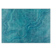 Türkisfarbenes Marmormuster-Schnittmuster-Geschenk Schneidebrett (Vorderseite)