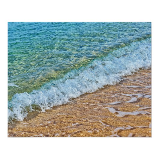 Türkisfarbenes Meer Poster (Vorderseite)