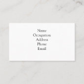 Türkisfarbenes Meer Visitenkarte (Rückseite)