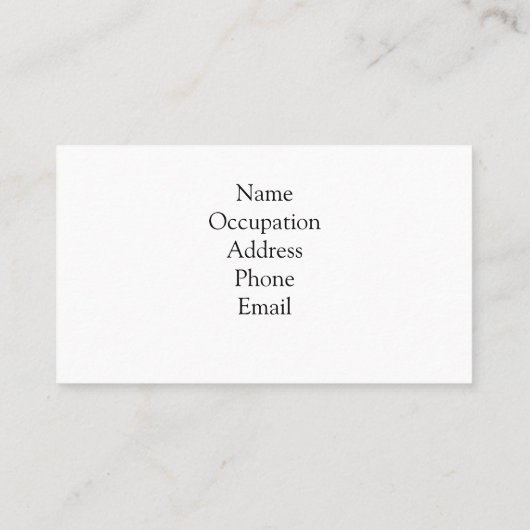 Türkisfarbenes Meer Visitenkarte (Rückseite)