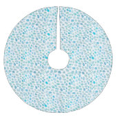 Türkisfarbenes Meerglas Küstenpfeifel Polyester Weihnachtsbaumdecke (Vorderseite)