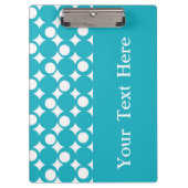 Türkisfarbenes Mod-Ball-Design mit benutzerdefinie Klemmbrett (Vorderseite)