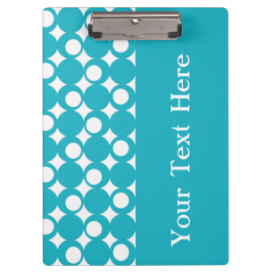 Türkisfarbenes Mod-Ball-Design mit benutzerdefinie Klemmbrett