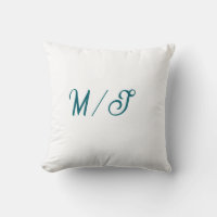 Türkisfarbenes Monogramm Hochzeitspaar Name einfac