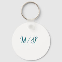 Türkisfarbenes Monogramm Hochzeitspaar Name einfac