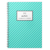 Türkisfarbenes Muster Personalisiert Notizblock (Vorderseite)