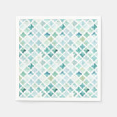 Türkisfarbenes Muster Serviette (Vorderseite)