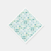 Türkisfarbenes Muster Serviette (Ecke)