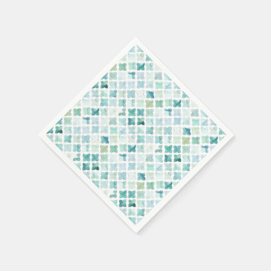 Türkisfarbenes Muster Serviette (Ecke)