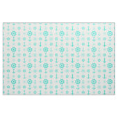 Türkisfarbenes Nautikmuster Stoff (Fat Quarter (45,7 x 55,9 cm))