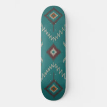 Türkisfarbenes Navajo-Stammes-Geometrisches Muster