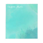 Türkisfarbenes Notepad Notizblock (Vorderseite)