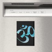 Türkisfarbenes Om Magnet (In Situ (Geschirrspüler))