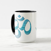 Türkisfarbenes Om Tasse (Vorderseite Links)