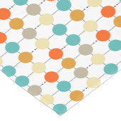 Türkisfarbenes Orangenkreissymbol, mittleres Mod-M Kurzer Tischläufer (Ecke)