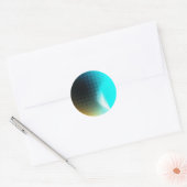 Türkisfarbenes oranges abstraktes Gradient-Mesh-Ar Runder Aufkleber (Umschlag)