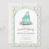 Türkisfarbenes Party Einladung (Vorderseite)