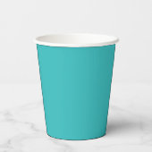 Türkisfarbenes Retro-Schild Papiertassen  Pappbecher (Rückseite)