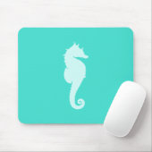 Türkisfarbenes Seepferd Mousepad (Mit Mouse)