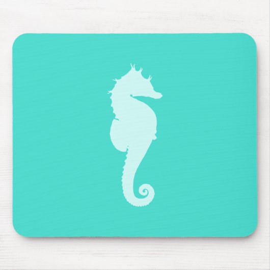 Türkisfarbenes Seepferd Mousepad (Vorne)