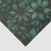 Türkisfarbenes Siebblättriges Dekopapier Seidenpapier (Detail)