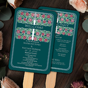 Türkisfarbenes silbernes florales Schwert Königlic Fächer
