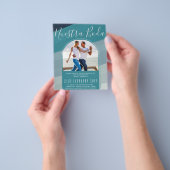 Türkisfarbenes Spanisches Wedding Nuestra Boda FOT Flyer (Gruppe)