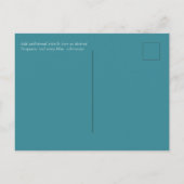 Türkisfarbenes Spanisches Wedding Nuestra Boda FOT Postkarte (Rückseite)