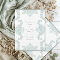 Türkisfarbenes Spitzen-Hochzeitskleid Whimsical Vi