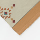 Türkisfarbenes Stammmuster Fleecedecke (Ecke)