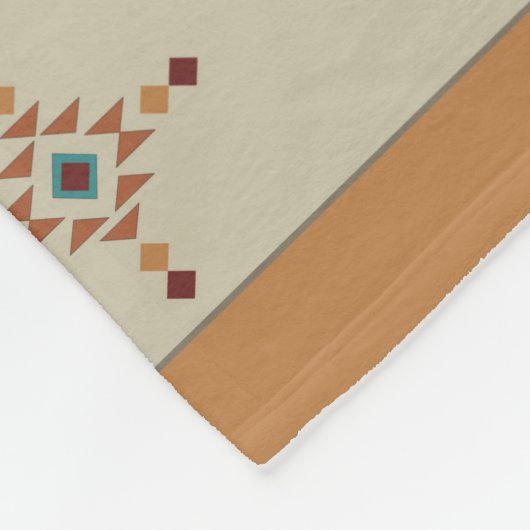 Türkisfarbenes Stammmuster Fleecedecke (Ecke)