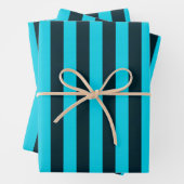 türkisfarbenes Streifenpapier Geschenkpapier Set (Beispiel)