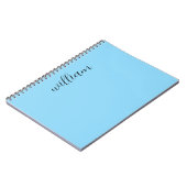 Türkisfarbenes Tagebuch mit Mädchen-Monogramm-Name (Linke Seite)