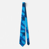 Türkisfarbenes Tarnmuster blaues Camo Krawatte (Vorderseite)