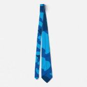 Türkisfarbenes Tarnmuster blaues Camo Krawatte (Rückseite)