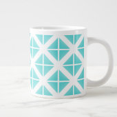 Türkisfarbenes Triangle-Muster Jumbo-Tasse (Rechts)