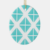Türkisfarbenes Triangle-Muster Keramik Ornament (Rechts)