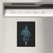 Türkisfarbenes Unalome Magnet (In Situ (Geschirrspüler))