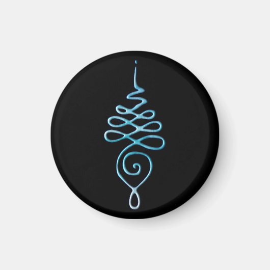 Türkisfarbenes Unalome Magnet (Vorne)