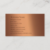 Türkisfarbenes und kupfergeführtes Unternehmen Visitenkarte (Rückseite)