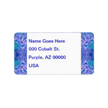 Türkisfarbenes und Lila Glas Abstrakt