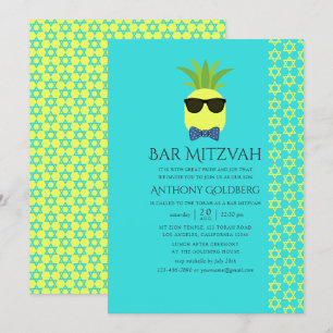 Türkisfarbenes und Zitronen Tropical Sommer Bar Mi Einladung